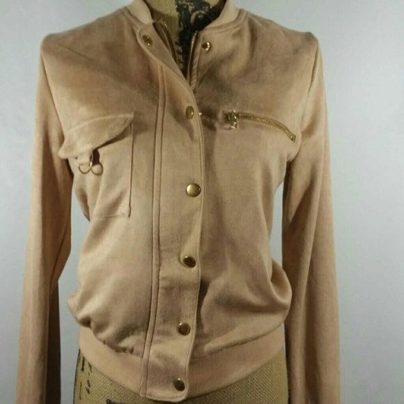 NWOT Fashion Nova BLUSH BOMBER JACKET - Picture 2 of 7